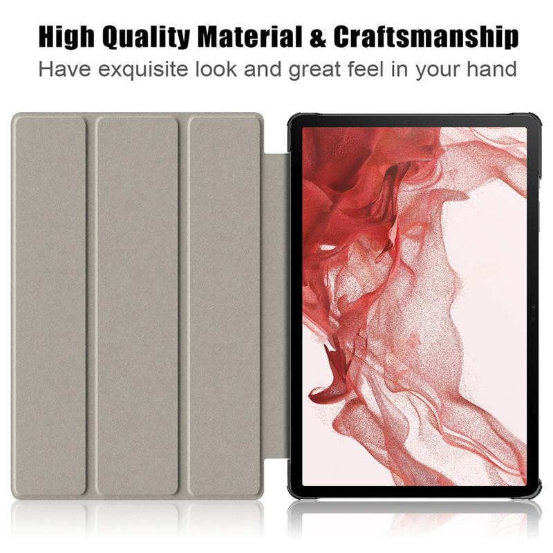 Tablet Case For Samsung Galaxy Tab S9 Plus Case 12.4 Folding Stand Hard PC Back Magnetic Book Cover For Samsung Galaxy S9 Plus Tablet Case
