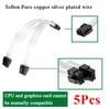 5 CABLE PACK PCI-E 8 pin Female to Dual PCI-E 6+2 pin male GPU Power Cable Splitter Graphics, 18 AWG