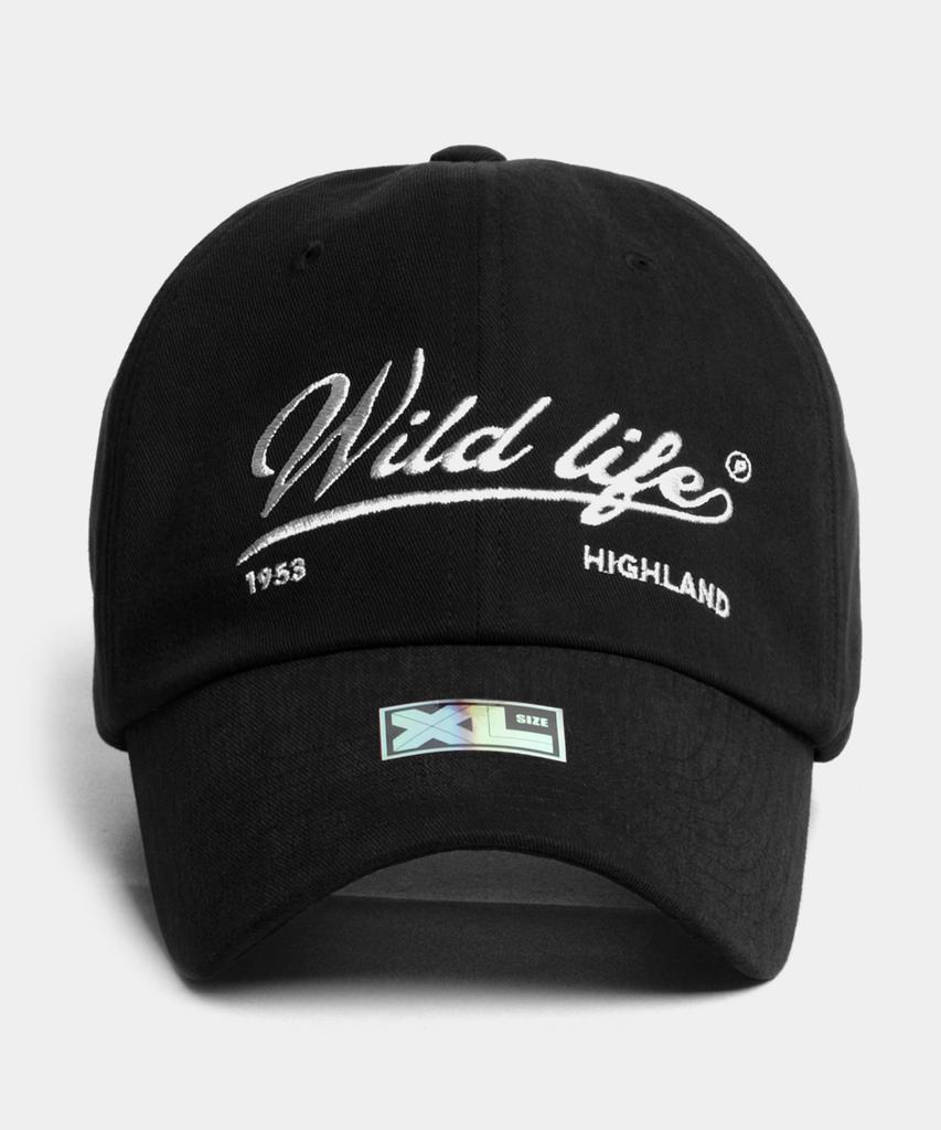 Кепка Peullaeto Оверсайз Персиковая Тканевая Кепка-Бейсболка XL Кепка Wild Life Черная