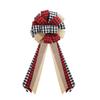 Christmas Tree Topper Large Plaid Burlaps Red And Black Gift Bow For Xmas Tree Handmade Holiday Party Decorations-13 X 29 Inch