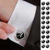 Men Letters Print  Shirt Cuff Links Buttons Fashion Clothing Jewelry Lovers Gifts