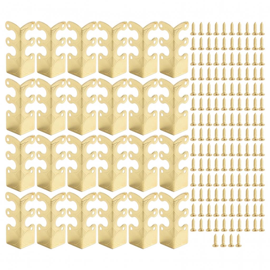 Для стильной защиты плинтуса с винтажными металлическими угловыми накладками 6 шт.