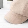 Solid Color Woolen Octagonal Hat Female Trendy British Retro Painter Beret Literary Newsboy Hat