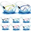 PC Glass Kids Swim Goggles with Nose Cover Snorkel Swimming Goggles Child Diving Mask  3-8Year Olds