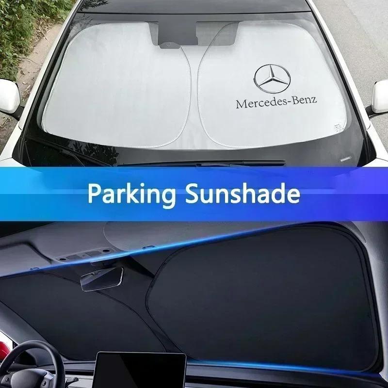 CRL1 Foldable Car Windshield Sun Shade Cover for Front Window Sunscreen UV Protection For Mercedes Benz B/C/E/S A Class C200L GLC CLA