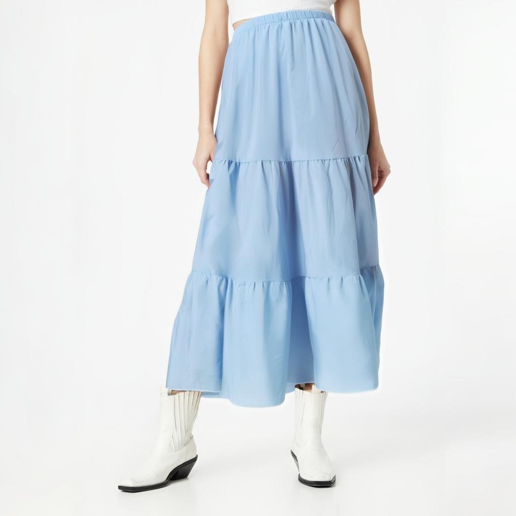 Женская однотонная летняя повседневная юбка-торт с карманами