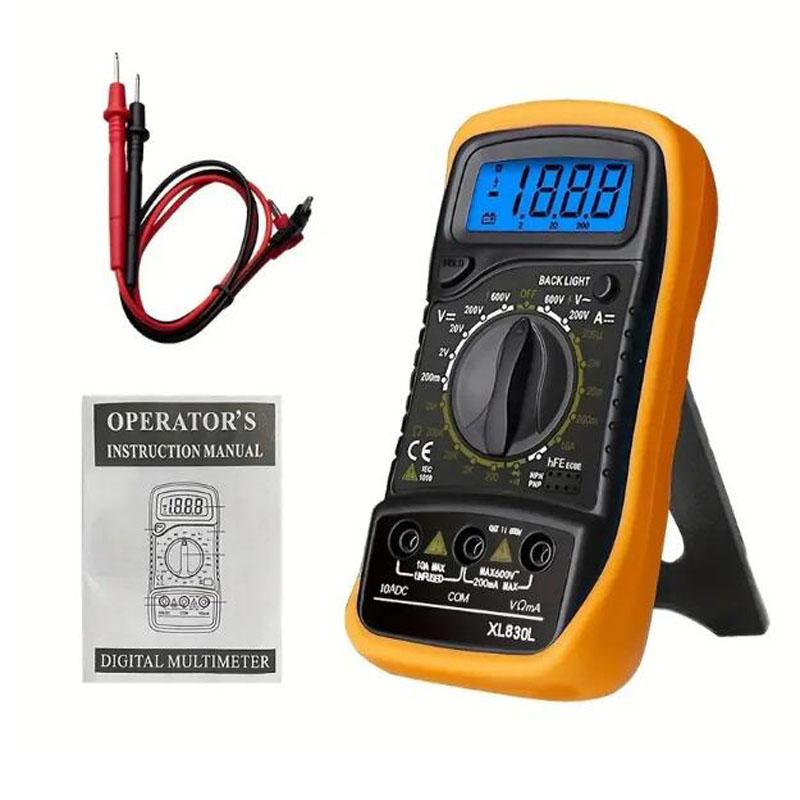 Digital Multimeter AC/DC Ammeter Volt Ohm Multimetro Tester Meter With Thermocouple LCD Backlight Portable