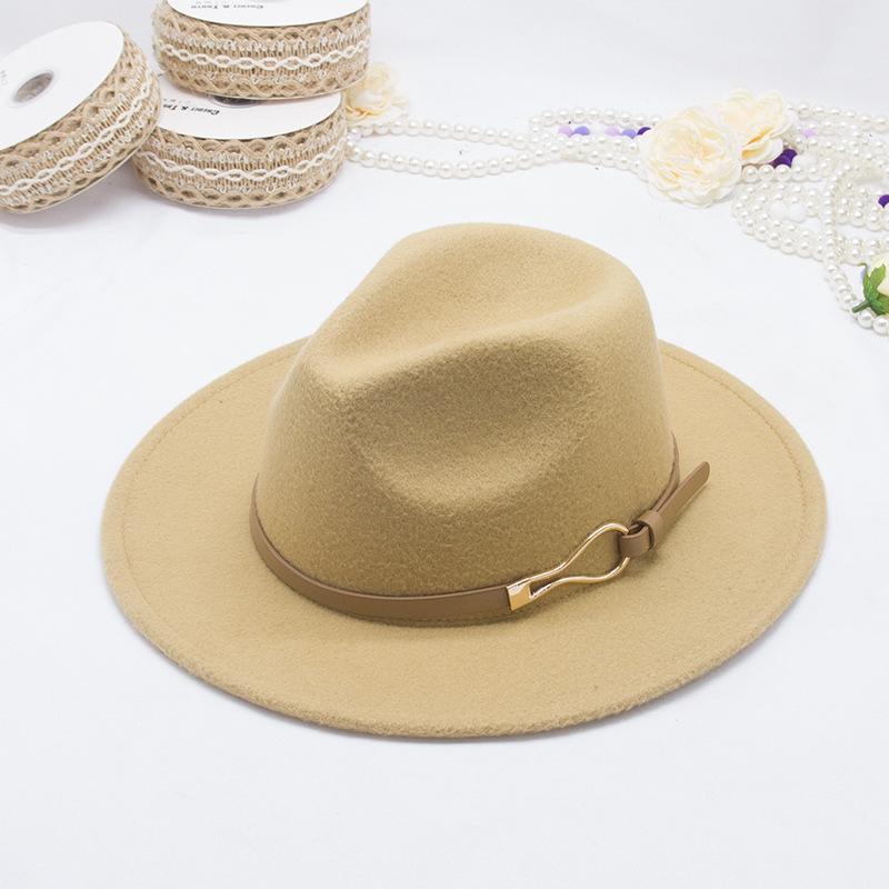 Шляпа Федора Женская Шляпа с Большими Широкими Полями 9,5 см Винтажная Хаки Фетровая Джазовая Шляпа Зимняя Формальная Шляпа Sombreros De Mujer EMA