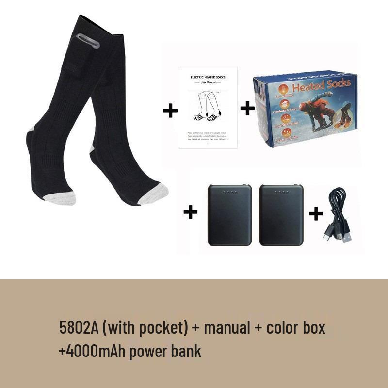 Съемные носки с электроподогревом - Зимние согревающие из чистого хлопка