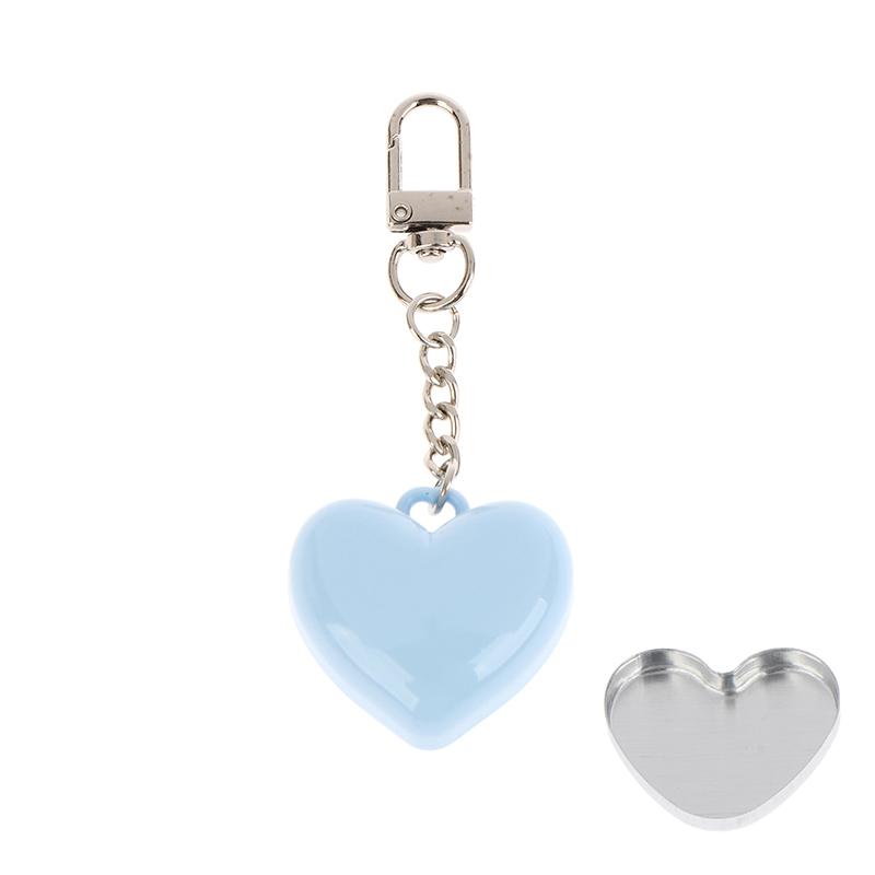 1pcs Case Container Mini Empty Aluminum Pan Key Chain Lipstick Packaging and Heart Shape Blush Powder Box Eye Shadow With