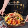 Ручка Сковорода Нержавеющая сталь Сковорода для паэльи с золотой ручкой Кастрюля для приготовления пищи Сковороды для риса с морепродуктами Сковорода с антипригарным покрытием Кухонная посуда