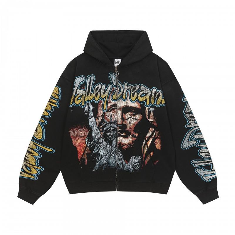 Мужская винтажная хлопковая толстовка с капюшоном Streetwear с графическим принтом Пуловер Свитшот Осень 2025