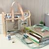 Large transparent PVC file folder, Expandable portable document organizer for school & office