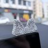 Блестящий одиночный бант Украшение для автомобиля Сверкающее хрустальное украшение Мини-размер Панель приборов