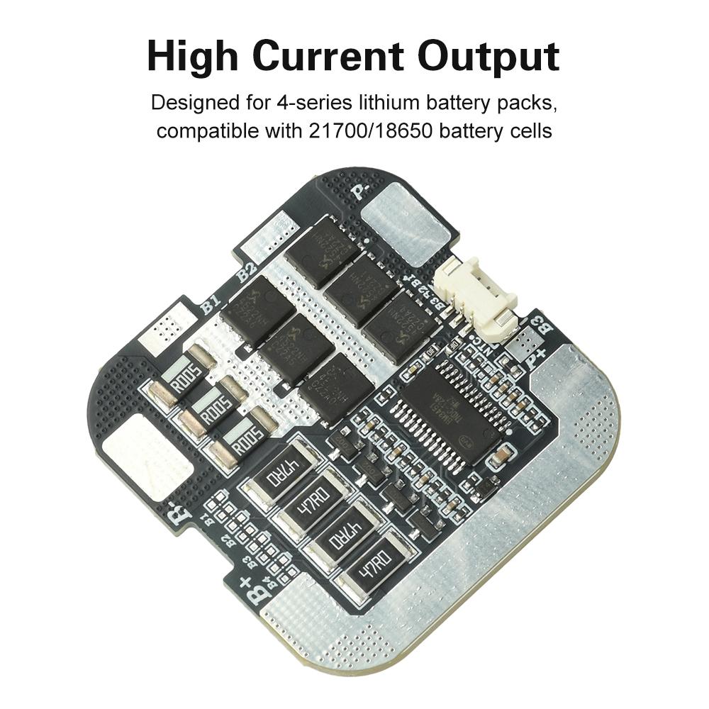 4S 60A 18650 lithium battery protection module 21700 Li-ion BMS 3.7V series active equalization charging protection board FR-4