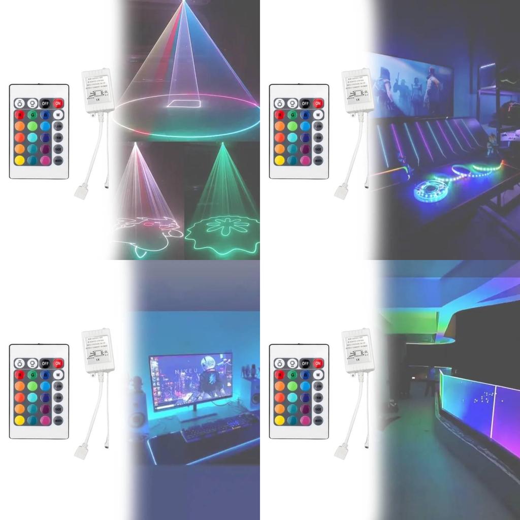 Led Rgb Light Strip Controller With Ir Remote For Home Decor And Dimming