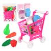 21pcs Kids Shopping Cart Trolley Play Set Lovely Reliable Toy Shopping Cart Trolley for Children