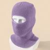 1-Hole Ski Mask Knitted Face Cover Adult Winter Balaclava Full Face Mask For Winter Outdoor Sports