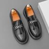 Fashion Men Thick Soled Leather Shoes Business Formal Loafers Casual Shoe Classic Comfortable Fashion Luxury  Dating Party Driving Shoes