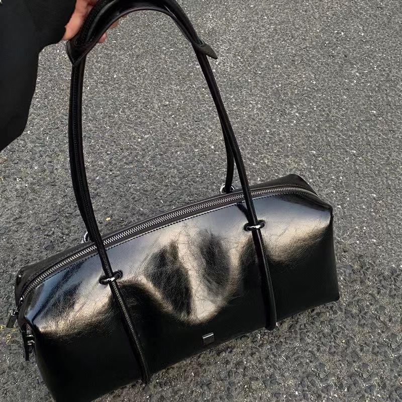 Летняя женская сумка, черная, большой емкости, сумка-подушка Boston, сумка Spice Girl Locomotive, дорожная сумка через плечо с текстурой премиум-класса