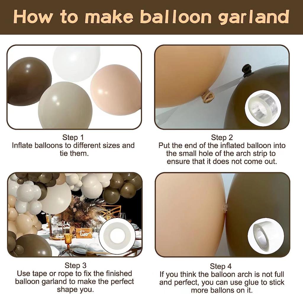 Абрикосовый латексный шар гирлянда набор для вечеринки винтажный коричневый детский день рождения декоративный фон