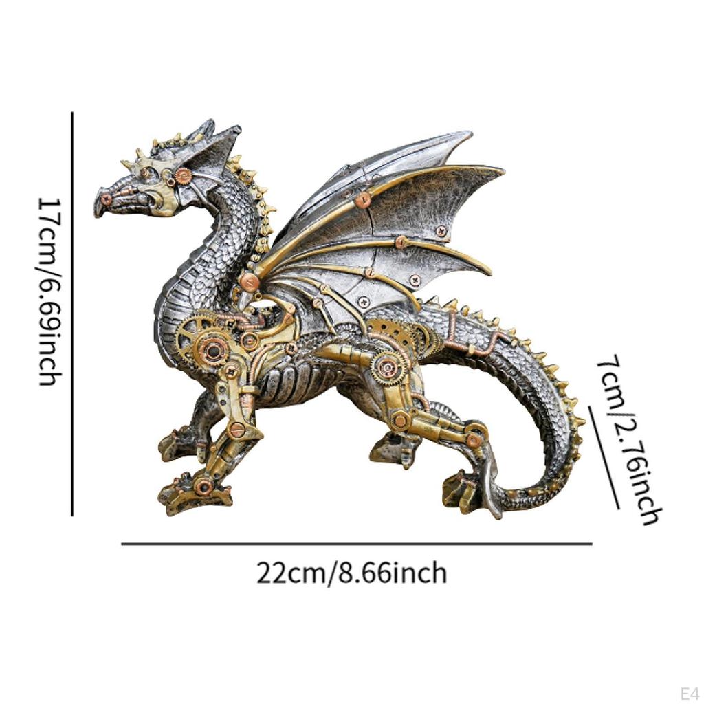 Механическая статуэтка панка, коллекционные украшения для животных, современная смоляная поделка в стиле стимпанк для входа