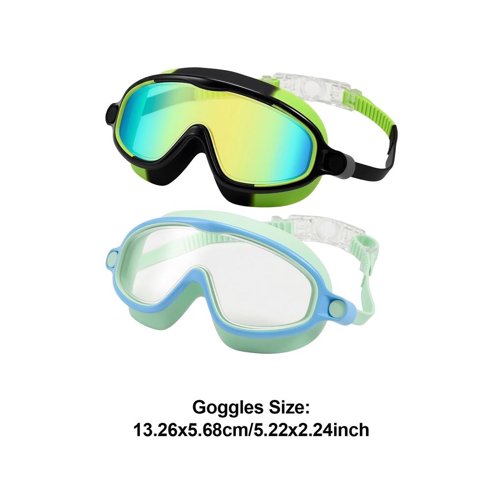 Kids Swimming Goggles Anti Fog Wide Frame Protective Lens for Pool and Diving