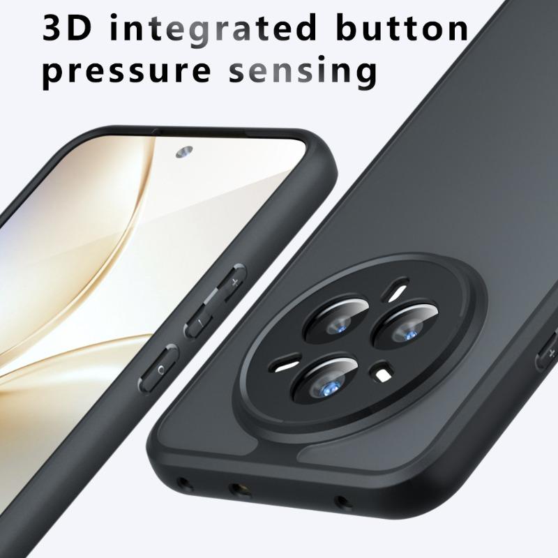 Для Realme 14 Pro Plus 5G чехол роскошный акриловый матовый жесткий ПК бампер для Realme 14 Pro + Realme14proPlus ударопрочный прозрачный бронированный чехол