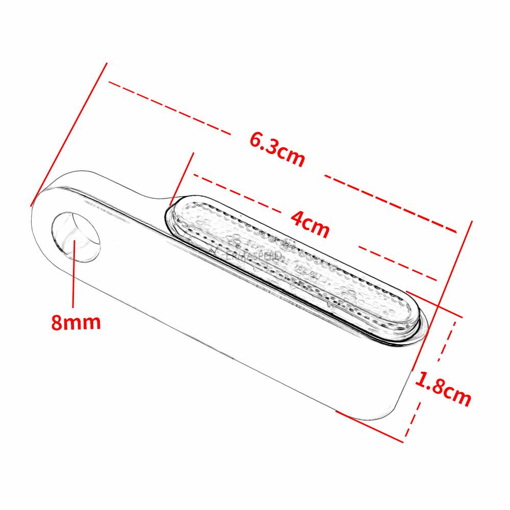 Светодиодный указатель поворота для мотоцикла E24 Mark, мини-поворотник на руль, мигающие огни 12 В, желтый индикатор сигнала для скутера