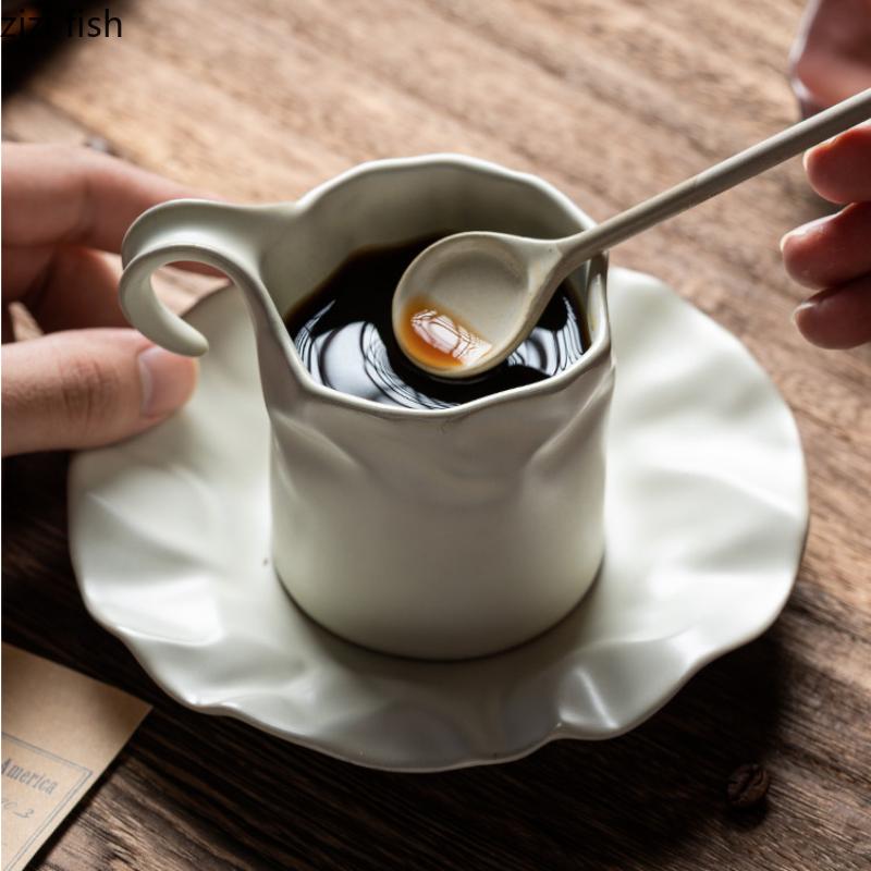 150 мл набор из кофейной чашки и блюдца чашка для послеобеденного чая керамическая кофейная кружка молочные чашки чайные кружки чашки для воды молочные кружки домашняя посуда подарок