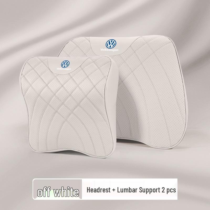 Volkswagen Car Headrest & Lumbar Support Pillow for Sagitar, Lavida, Passat, Bora, Tavendor, Magotan - Neck Protection