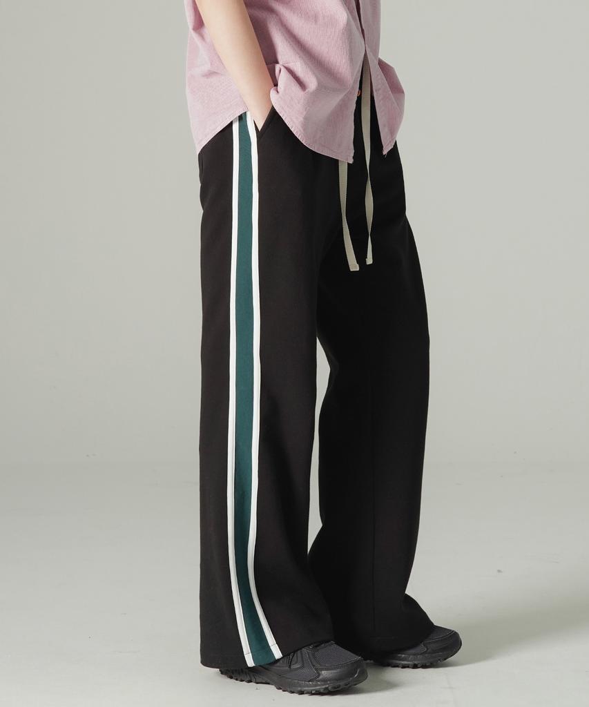 WV PROJECT Brace Semi-Wide Track Pants Black Hslp7808