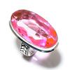 Pink Topaz Gemstone 925 Sterling Silver Gift Jewelry Ring Size 9