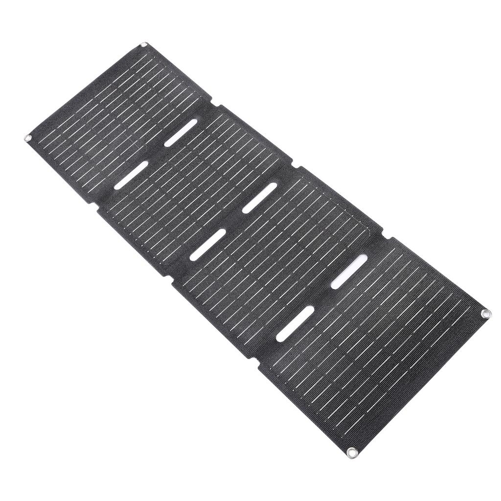 Складное зарядное устройство для солнечных панелей 80 Вт Dual USB PD Быстрая зарядка Водонепроницаемый ETFE Монокристаллический Портативный