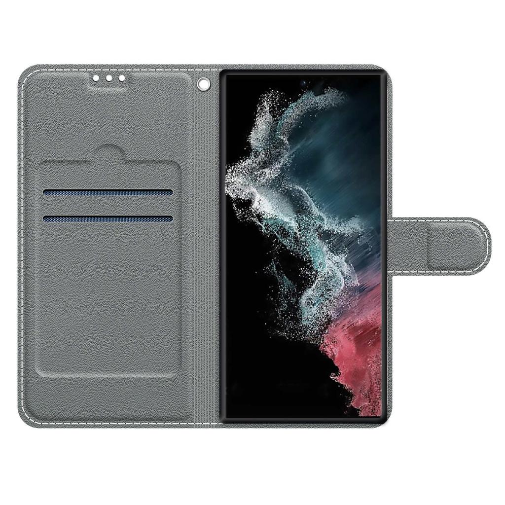 Luxury Painted Leather Case Wallet Book Style Protective Cover for Samsung Galaxy S25 S24 S23 S22 S21 Ultra Plus S24FE S23FE S20 S10 S9 S8 S7