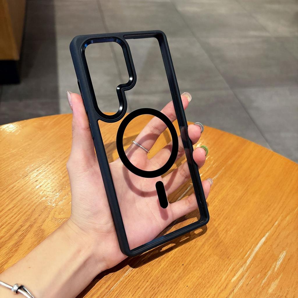 Чехол Golden Shield Eagle Eye подходит для мобильного телефона Samsung S26Ultra с магнитной зарядкой, S25 + прозрачный всесторонне защитный от падений.