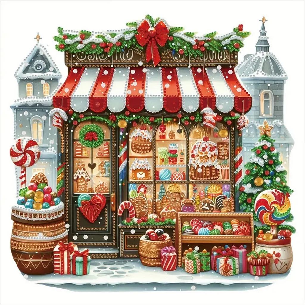 DIY Полная круглая алмазная картина Вышивка крестом Счастливого Рождества Санта Клаус и Снеговик Домашнее украшение Искусство Алмазная живопись 5d Алмазная художественная живопись