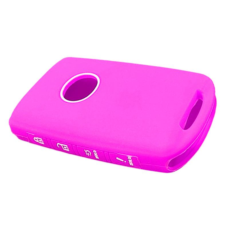 Purple Silicone 4 Buttons Remote Key Fob Case Cover Shell Fit for Mazda 3 6 CX-3 CX-5 CX-9 CX-90 CX-30 CX-50 MX-5 MIATA