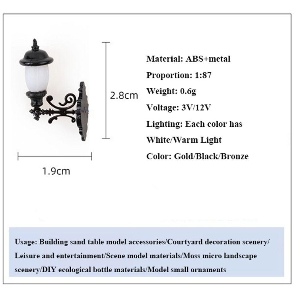 Модель 3В Белый/Теплый свет Материал АБС-металл Сад Двор Светодиодный свет Новый Настенный светильник для кукольного домика