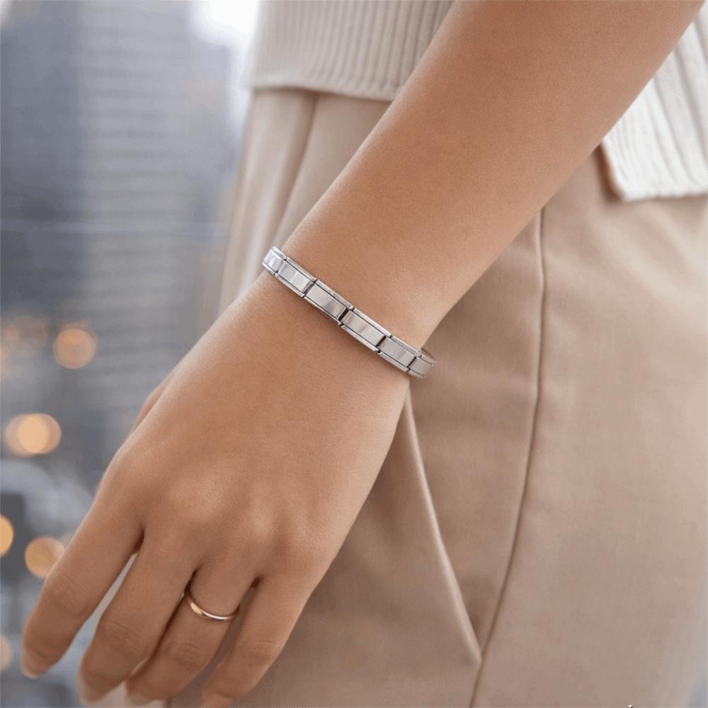 7mm Italian Chain Link Bracelet Square Elastic Hand Chain Birthday