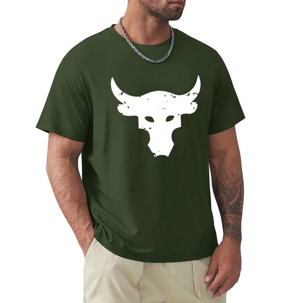 Dwayne Johnson Brahma Bull Tattoo Black T Shirt Cartoon T Shirt Men Unisex New Fashion Tshirt Free Shipping Funny Tops