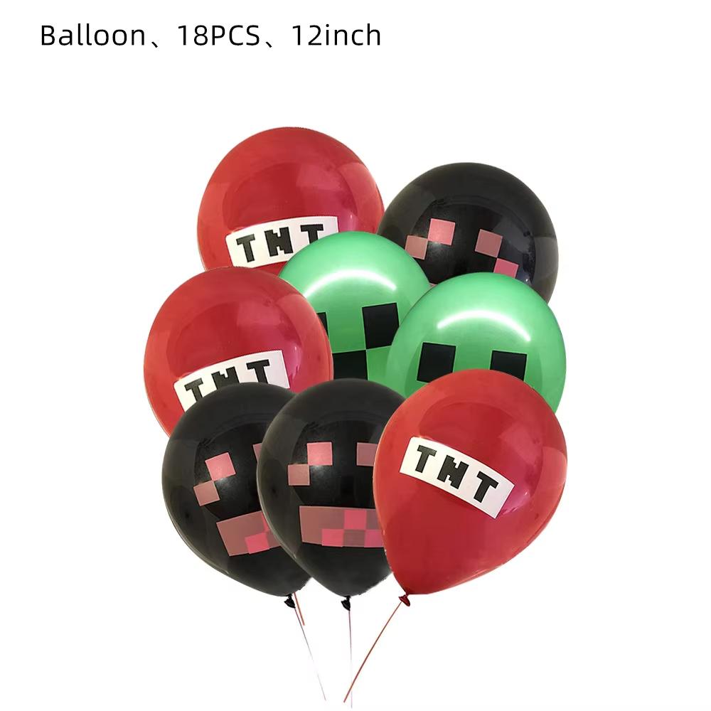 Miner Craftings Pixel Game Party Decoration Birthday Party Favors Gifts Supplies Tableware Set Tablecloth Slap Bracelets Cup