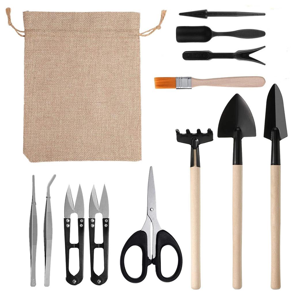 13PCS Mini Garden Planting Tool Set for Succulents Weeding Digging Planting Transplanting Miniature