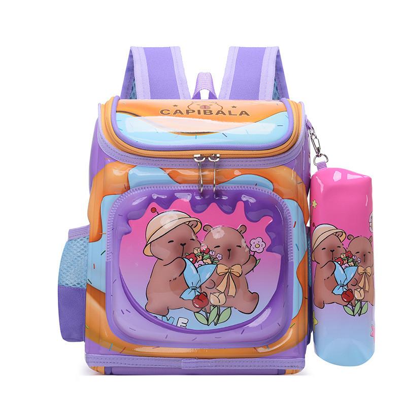 Batman Melody Sofia Labubu Elsa Kuromi Iron Man Backpack With Air Cushion Straps For Middle Class Boys And Girls