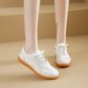 2025 Повседневные тренировочные туфли на подошве из говяжьей жилы для женщин и пар для ношения, белые туфли на плоской подошве, мягкая спортивная обувь, Zapatos De Mujer