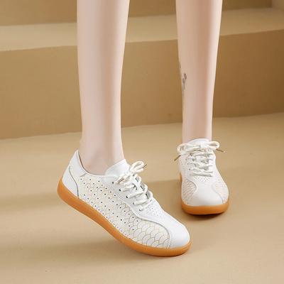 Мода 2025 Повседневные тренировочные туфли на подошве из говяжьей жилы для женщин и пар для ношения, белые туфли на плоской подошве, мягкая спортивная обувь, zapatos de mujer