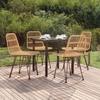 3157888 vidaXL Garden Dining Set 5 Pcs Wicker