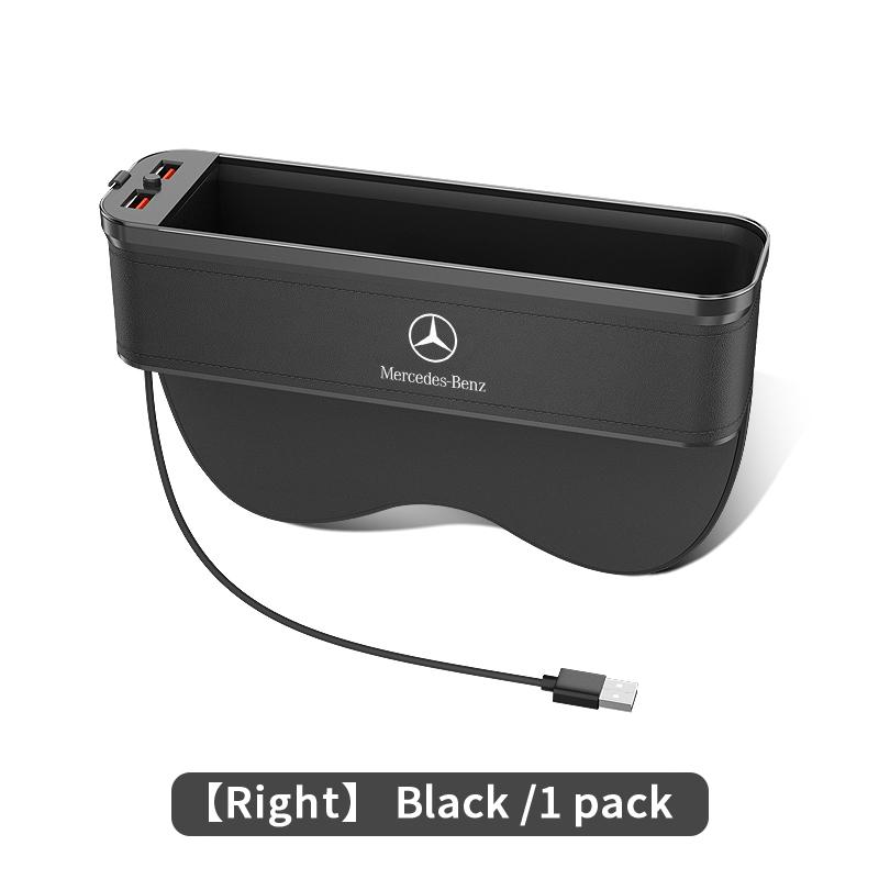 GLC GLB For Mercedes-Benz A B C E V R-Class A45 C43 CLA GLA GLB GLC SLK SL Car Seat Gap Organizer USB Charging Multifunction St