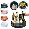 360 Rotatable Tray Kitchen Storage Rack Shelf Plastic Seasoning Spice Jar Plate Condiment Holder Cosmetic Container Organizer