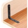 Black L-shaped Bracket - Heavy-duty Corner Bracket with Screws for Wooden Bookshelves, Steel Structure Right Angle Support